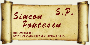 Simeon Poptešin vizit kartica